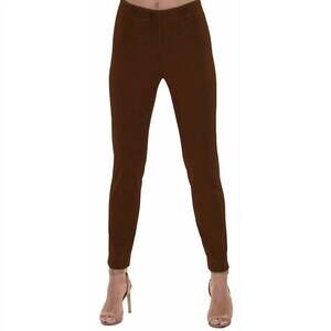 NEW LIOR sasha pull-on straight leg pants in chocolate denim